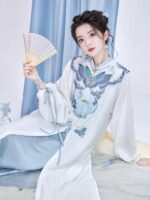 Chinese Hanfu Ming Dynasty Clothes Long Shirt With Dress - Image 2