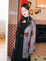 Chinese Hanfu Pants Long Sleeved Black Shirt