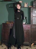 Chinese Hanfu Pants Long Sleeved Black Shirt - Image 2