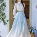 Chinese Inspired Outfit Gradual Embroidered Daily Hanfu Dress