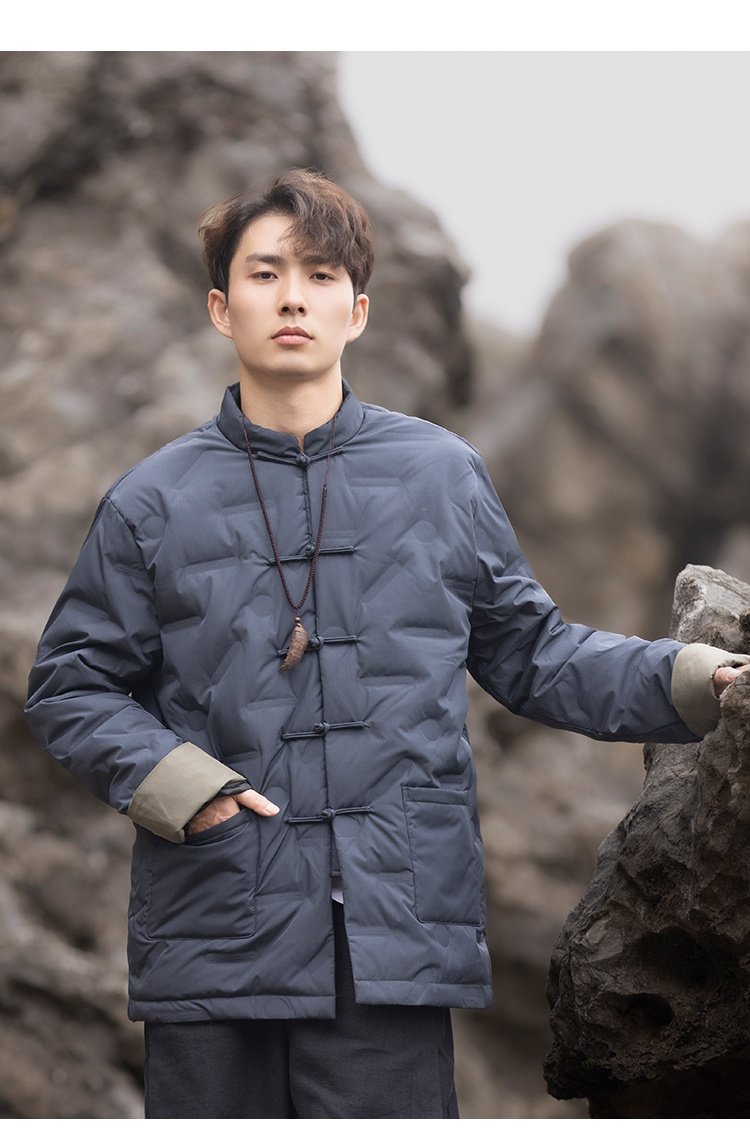 Chinese Jacket Traditional Tang Style Men's Cotton Coat