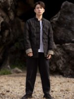 Chinese Jacket Traditional Tang Style Men’s Cotton Coat - Image 2
