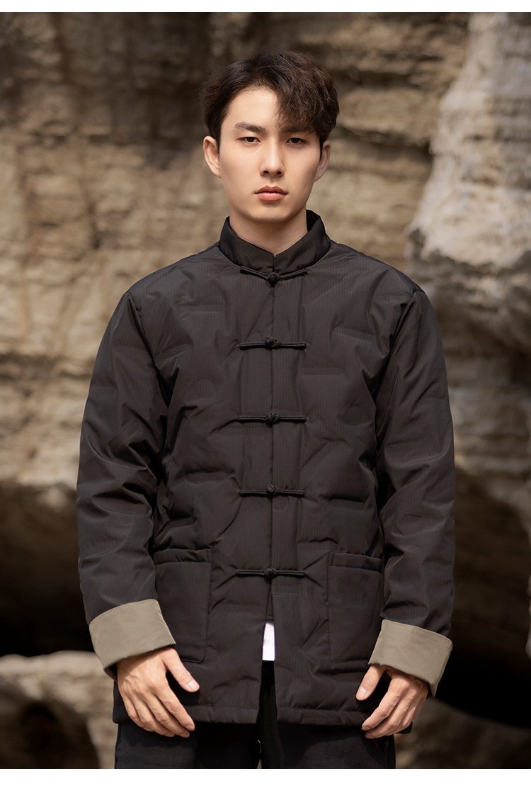 Chinese Jacket Traditional Tang Style Men's Cotton Coat