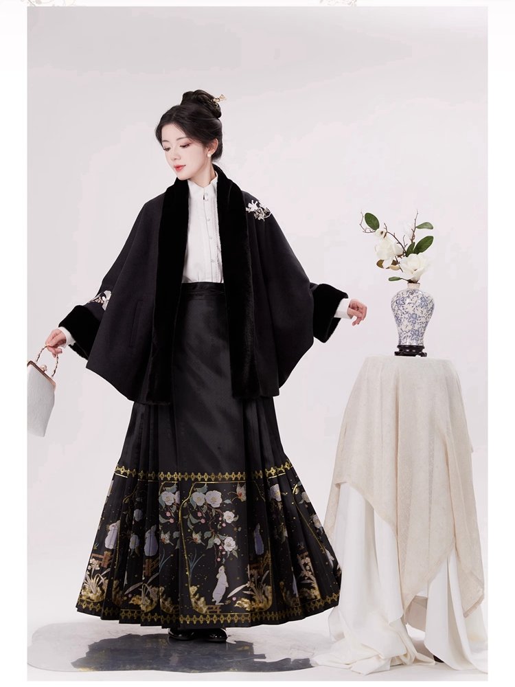 Chinese Jacket Womens Hanfu Cape And Skirt