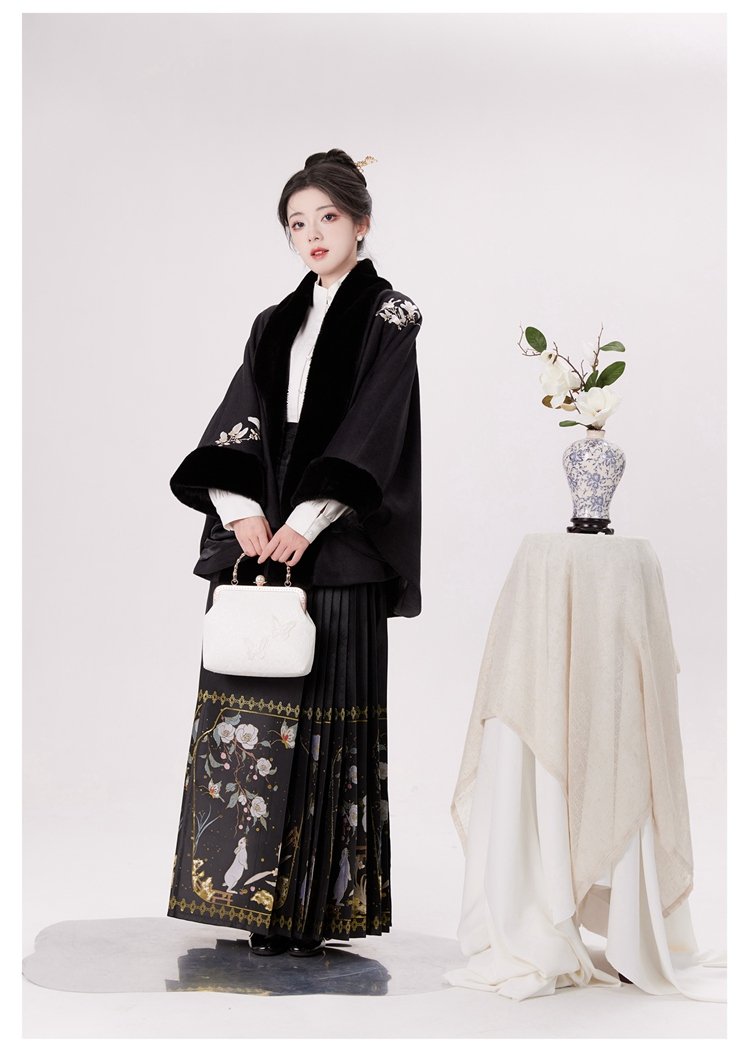Chinese Jacket Womens Hanfu Cape And Skirt