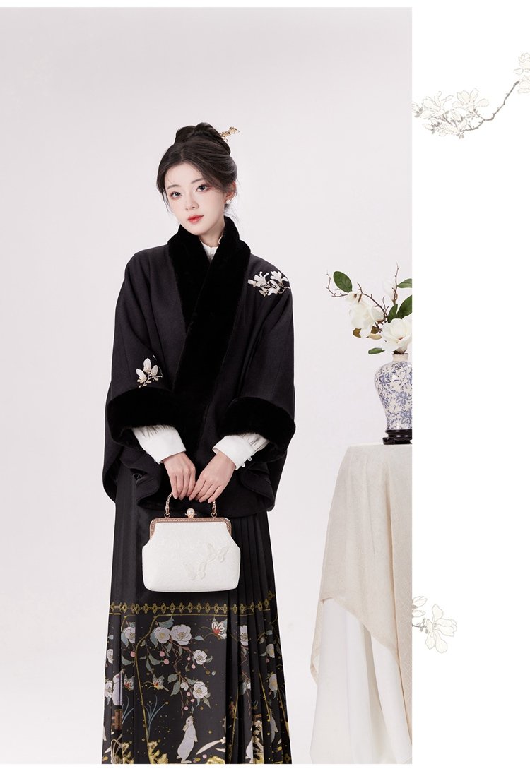 Chinese Jacket Womens Hanfu Cape And Skirt