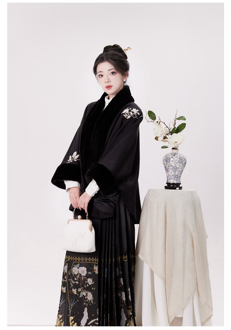 Chinese Jacket Womens Hanfu Cape And Skirt
