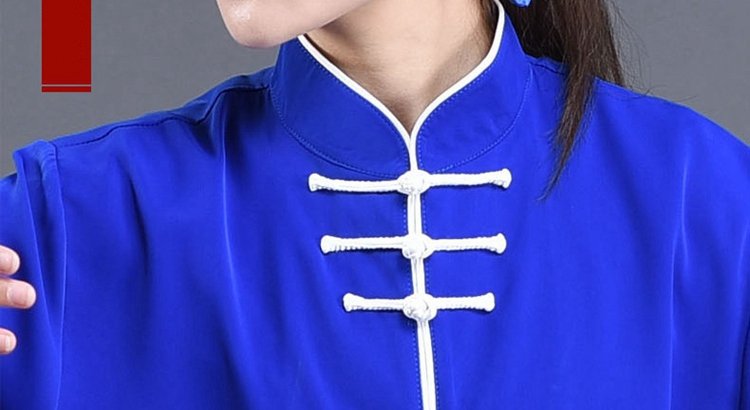 Chinese Kung Fu Clothing Blue Tai Chi Performance Suit Unisex