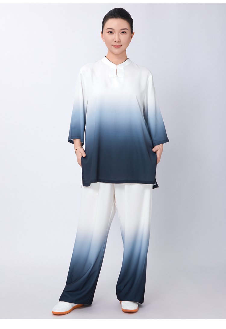 Chinese Kung Fu Outfit Women Gradient Tai Chi Suit