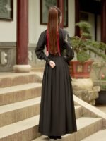 Chinese Mens Black Hanfu Ancient Embroidery Clothes - Image 4