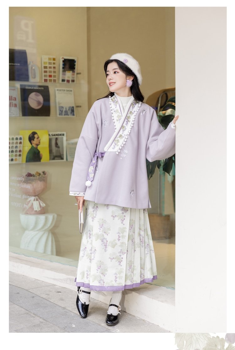 Chinese Ming Style Modern Hanfu Dress Winter