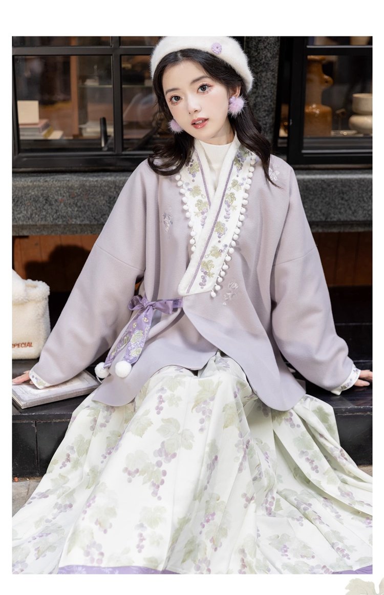 Chinese Ming Style Modern Hanfu Dress Winter