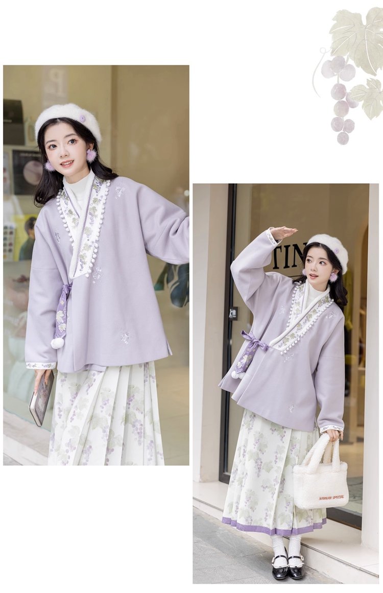 Chinese Ming Style Modern Hanfu Dress Winter