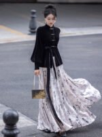 Chinese Modern Casual Hanfu Velvet Shirt Daily Dress - Image 4