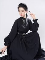 Chinese Modern Hanfu Black National Style Dress - Image 5