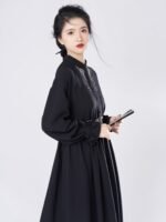 Chinese Modern Hanfu Black National Style Dress - Image 3