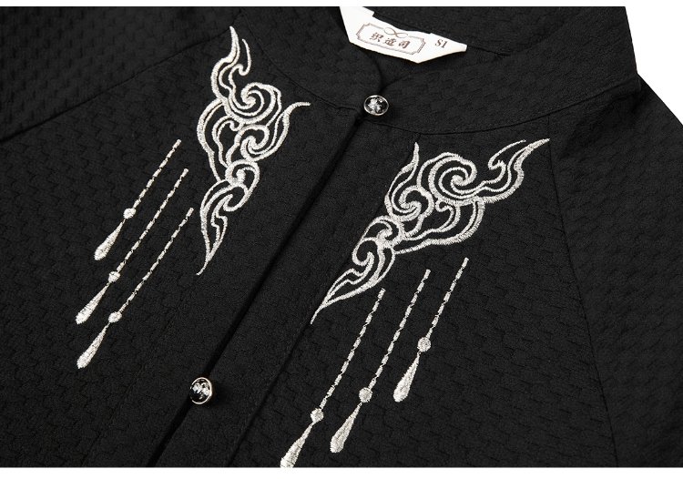Chinese Modern Hanfu Black National Style Dress