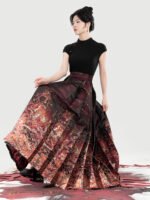 Chinese Modern Hanfu Ma Mian Skirt Set