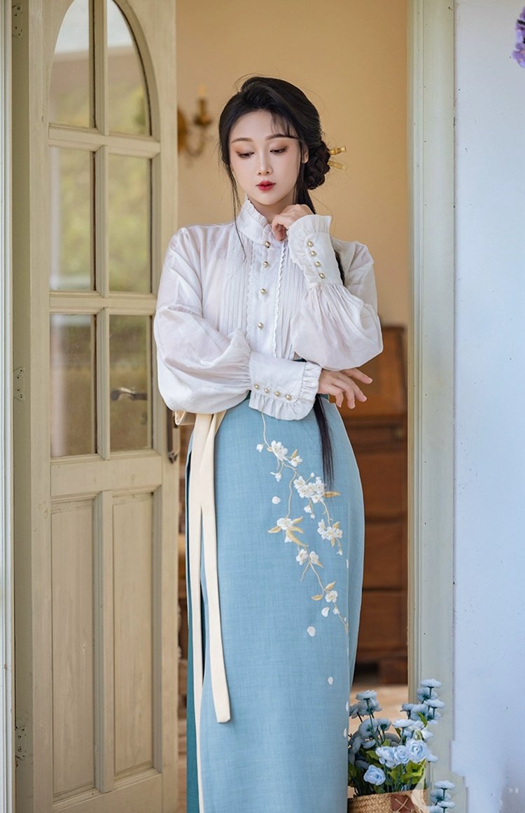 Chinese New Hanfu Embroidered Daily Hanfu Dress