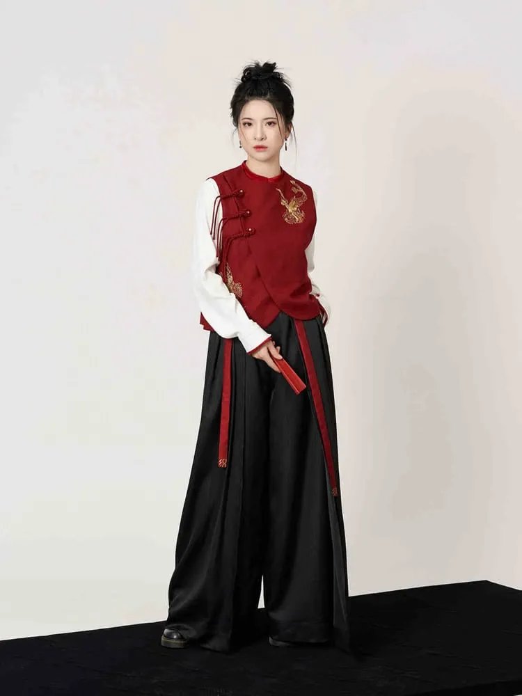 Chinese New Year Dress Women Embroidery Modern Hanfu