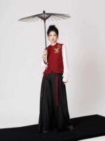 Chinese New Year Dress Women Embroidery Modern Hanfu - Image 3