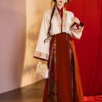 Chinese New Year Dresses Red Hanfu Sets
