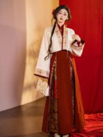 Chinese New Year Dresses Red Hanfu Sets