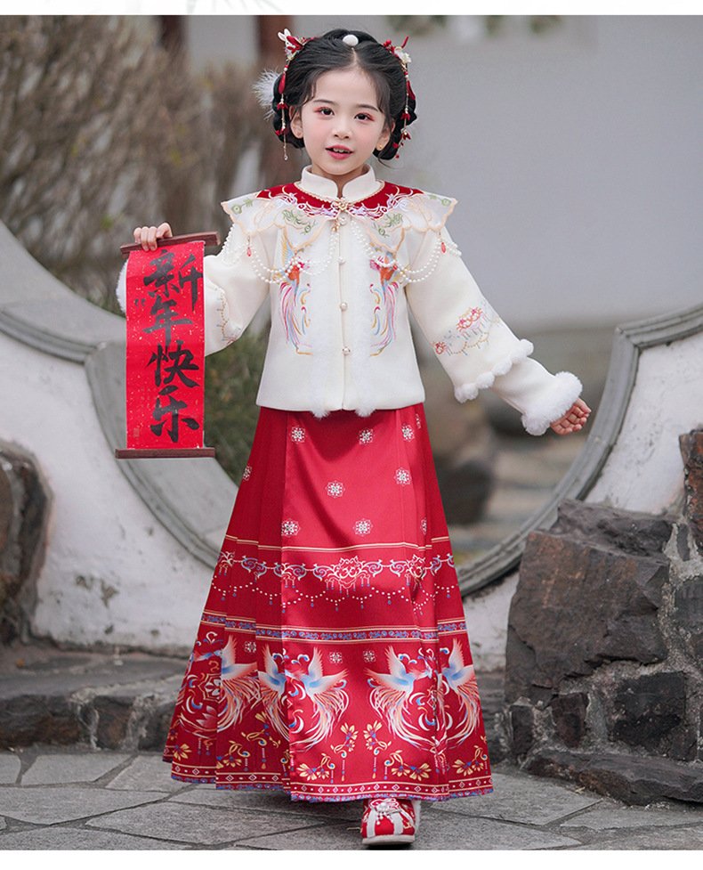 Chinese New Year Dresses Winter Thickened Hanfu