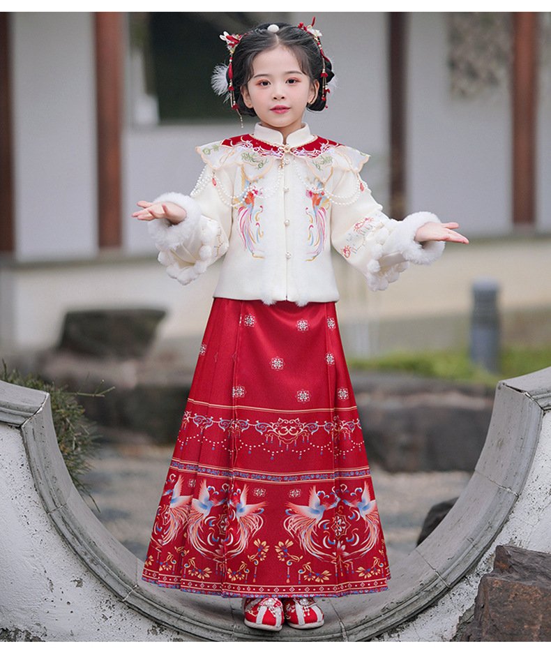 Chinese New Year Dresses Winter Thickened Hanfu