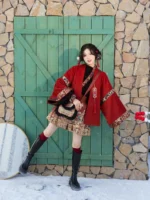 Chinese New Year Outfits Female Red Hanfu Set - Image 2