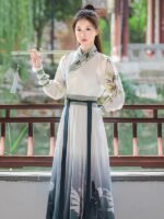 Chinese Outfits Ancient Wei Jin Style Hanfu Unisex - Image 2