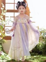 Chinese Princess Hanfu Little Girl Party Dress - Image 3