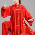 Chinese Red Tai Chi Wear for Women and Men