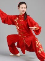 Chinese Red Tai Chi Wear for Women and Men - Image 4