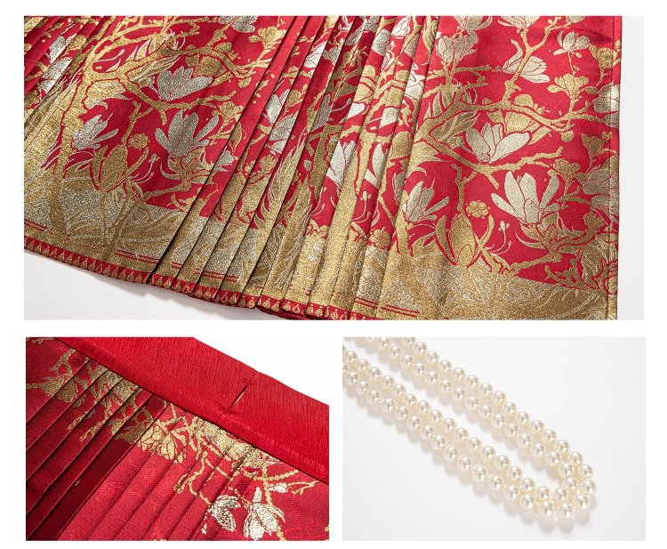 Chinese Red Wedding Dress Modern Hanfu for Toasting