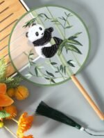 Chinese Round Fan Traditional Embroidery Fan - Image 4