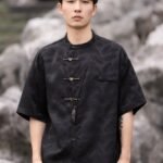 Chinese Shirt Mens Short-Sleeved Tang Suit Shirt
