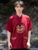 Chinese Shirts For Men Dragon PatternTang Suit Shirt