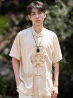 Chinese Shirts For Men Dragon PatternTang Suit Shirt - Image 2