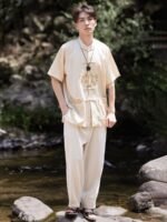 Chinese Shirts For Men Dragon PatternTang Suit Shirt - Image 4