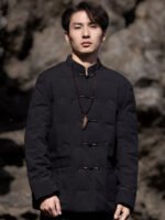 Chinese Style Coat Tang Suit Men’s Cotton Jacket - Image 3