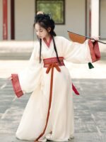 Chinese Style Dress Kids Wei Jin Inspired Hanfu - Image 3