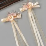 Chinese Style Floral Ribbon Hair Clip