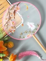 Chinese Style Hanfu Accessories Embroidery Fan - Image 2