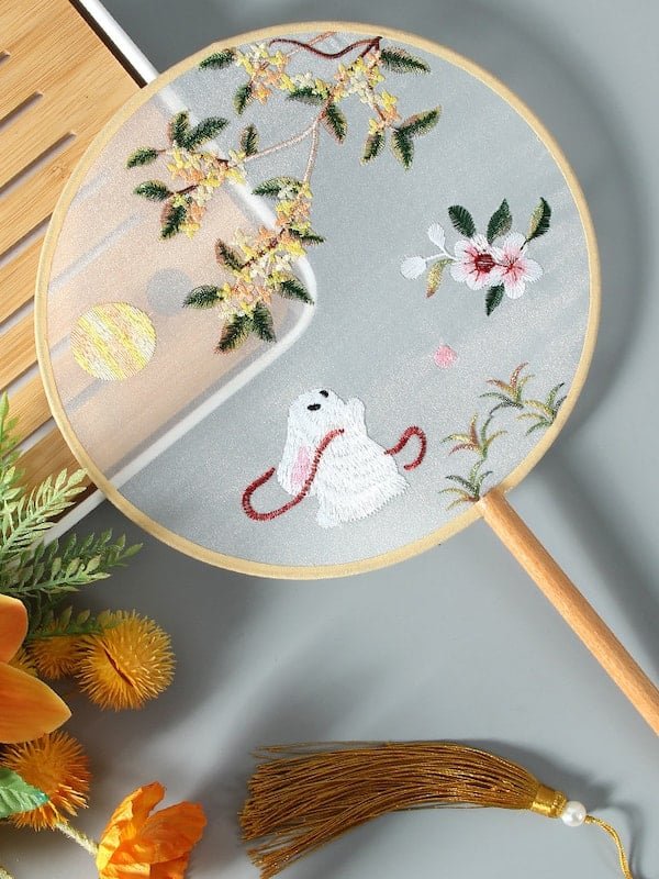 Chinese Style Hanfu Accessories Embroidery Fan