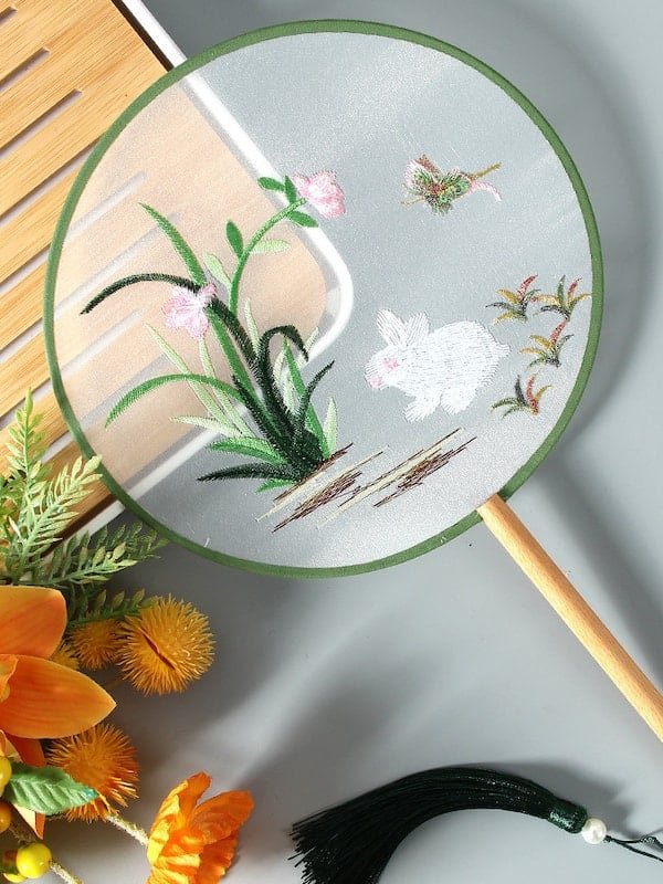 Chinese Style Hanfu Accessories Embroidery Fan