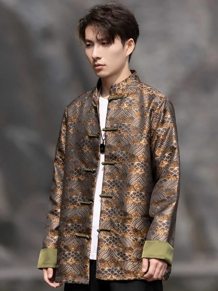 Chinese Style Jacket for Men Loose Tang Suit