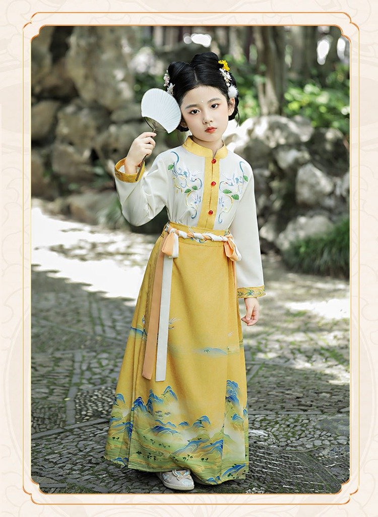 Chinese Style Kids Modern Dresses Fashion Hanfu