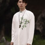 Chinese Style Linen Shirts For Men Long Sleeved Shirt
