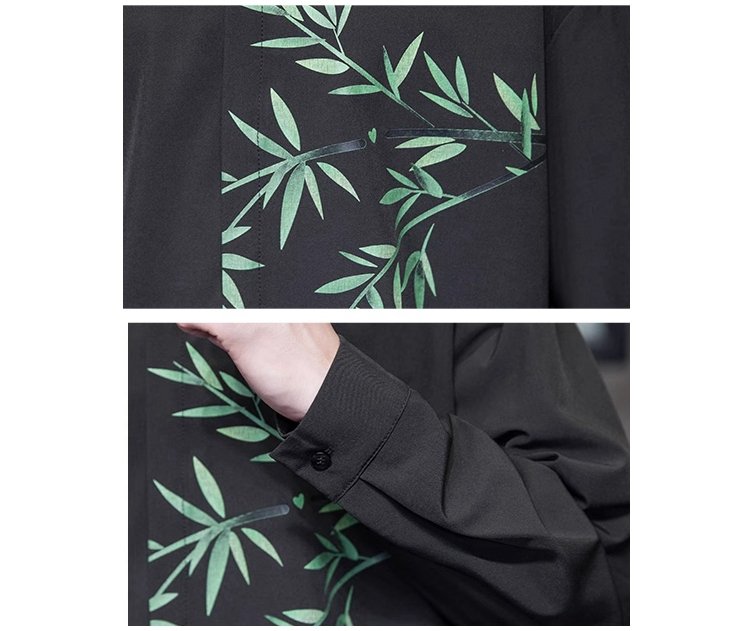 Chinese Style Linen Shirts For Men Long Sleeved Shirt
